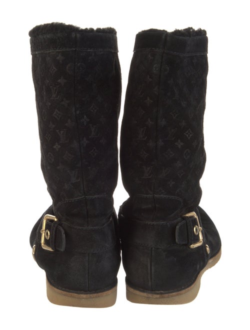 Louis Vuitton LV Monogram Suede Moto Boots
