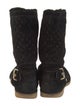 Louis Vuitton LV Monogram Suede Moto Boots