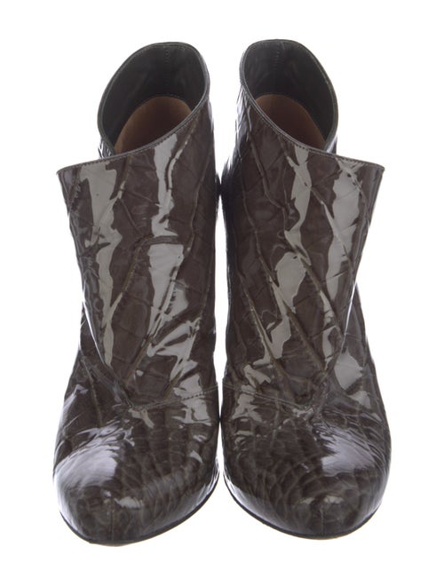 Louis Vuitton Patent Leather Animal Print Boots