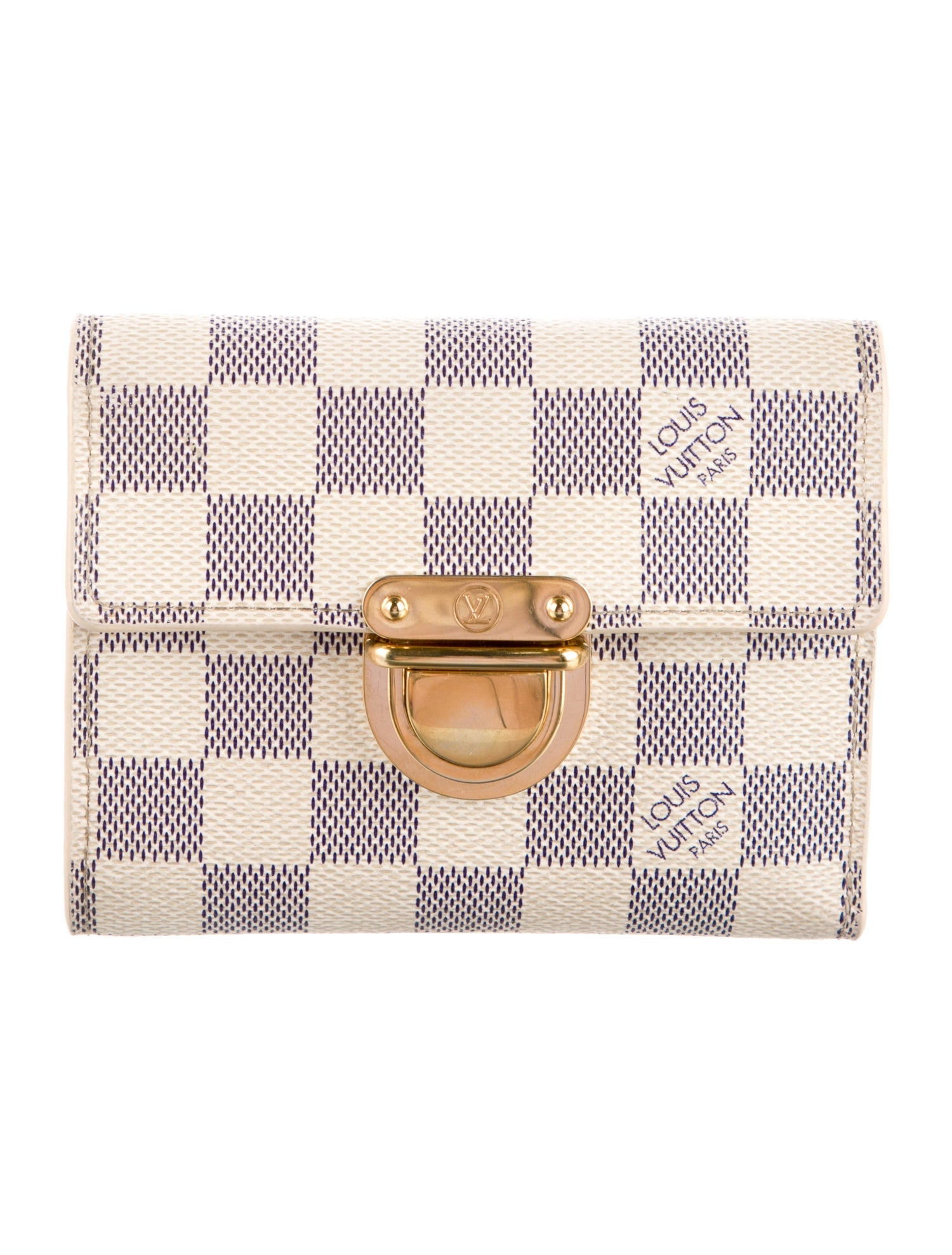 Louis Vuitton Damier Azur Pattern Coated Canvas Wallet