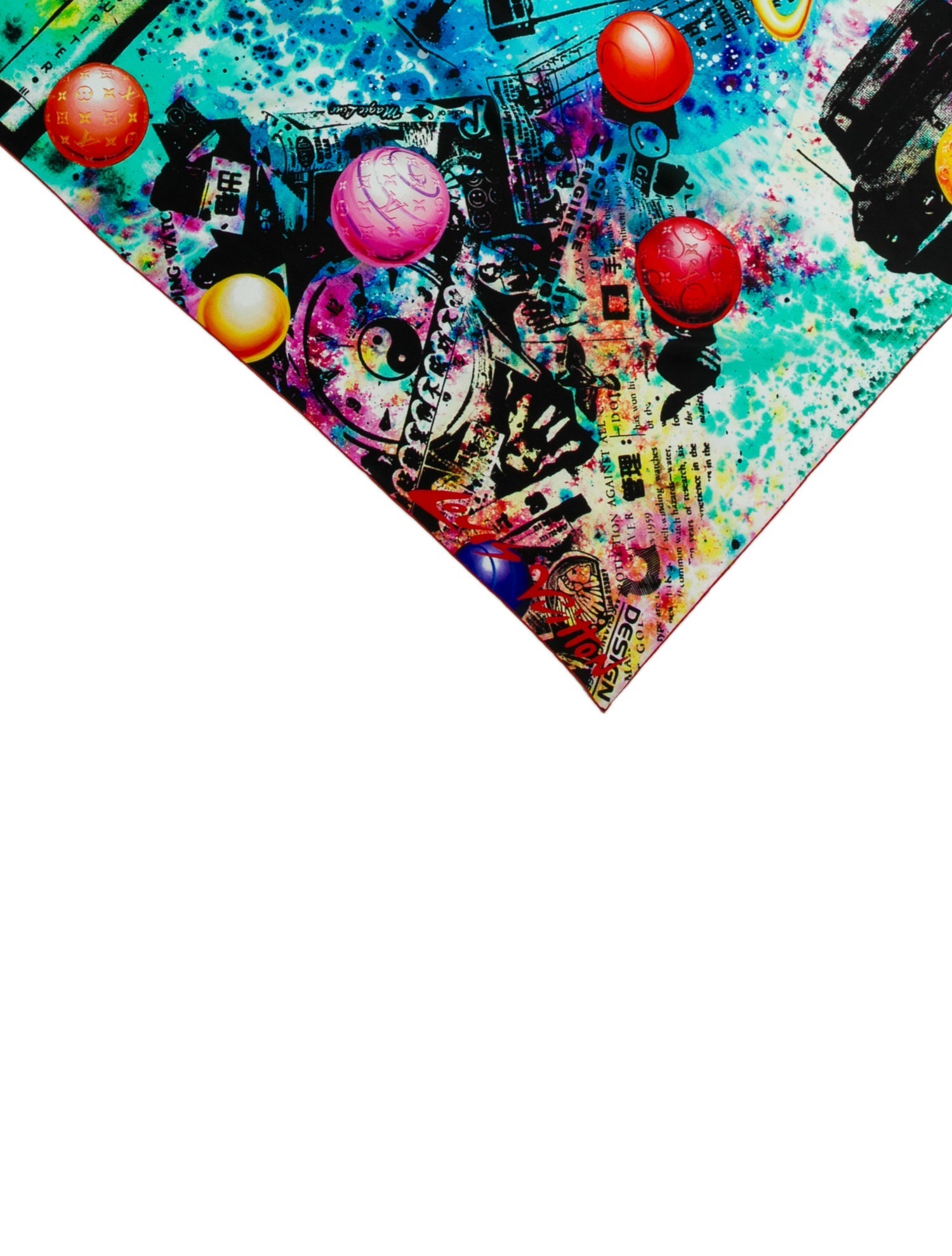 Louis Vuitton x Kenny Scharf Cosmic Pop Silk Scarf