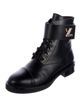 Louis Vuitton Leather Combat Boots