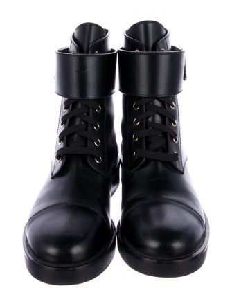 Louis Vuitton Leather Combat Boots