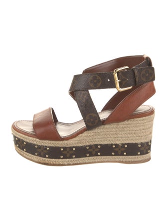 Louis Vuitton Leather Printed Espadrilles