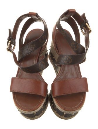 Louis Vuitton Leather Printed Espadrilles