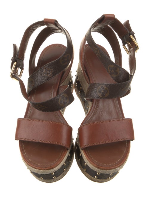 Louis Vuitton Leather Printed Espadrilles