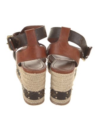Louis Vuitton Leather Printed Espadrilles