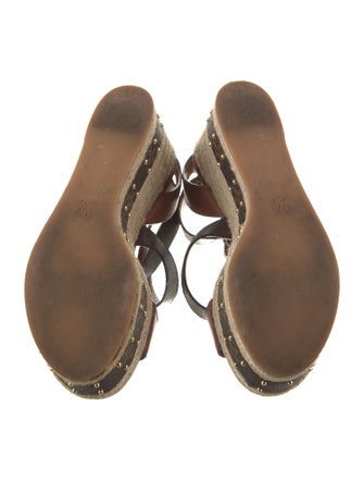 Louis Vuitton Leather Printed Espadrilles