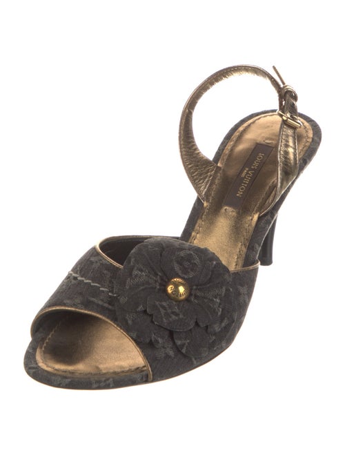 Louis Vuitton LV Monogram Denim Slingback Sandals