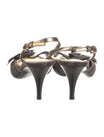 Louis Vuitton LV Monogram Denim Slingback Sandals