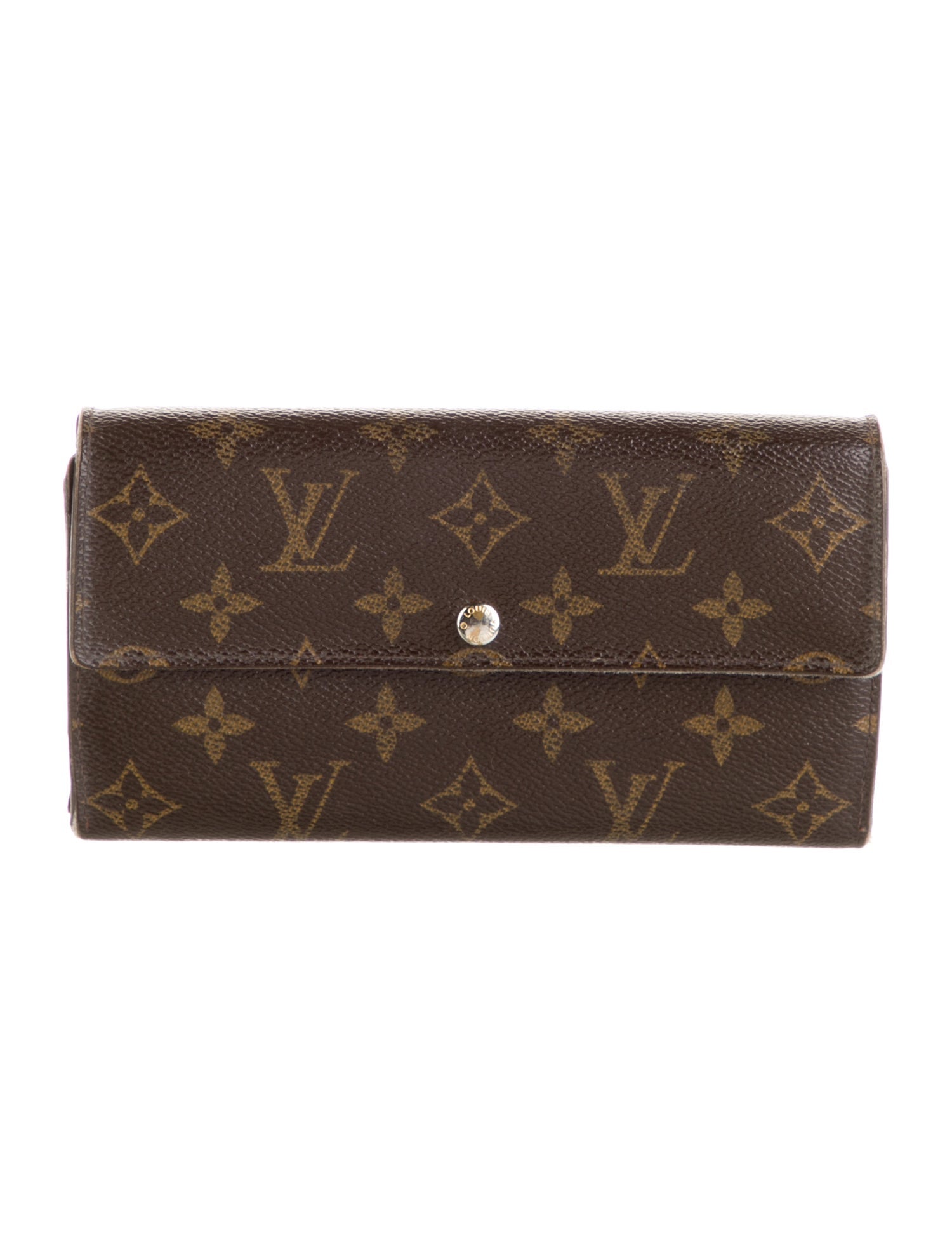 Louis Vuitton LV Monogram Coated Canvas Sarah Wallet