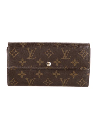Louis Vuitton LV Monogram Coated Canvas Sarah Wallet