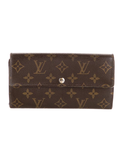 Louis Vuitton LV Monogram Coated Canvas Sarah Wallet