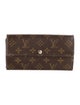 Louis Vuitton LV Monogram Coated Canvas Sarah Wallet