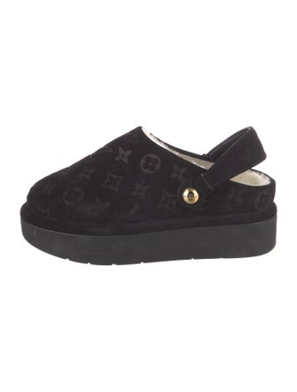 Louis Vuitton LV Monogram Suede Slingback Flats