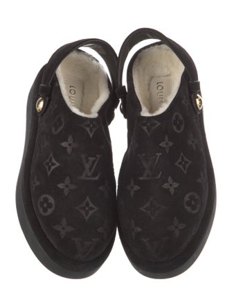 Louis Vuitton LV Monogram Suede Slingback Flats