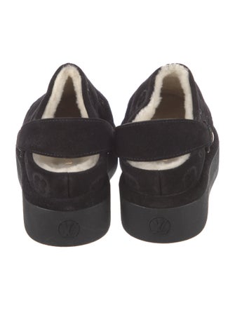 Louis Vuitton LV Monogram Suede Slingback Flats