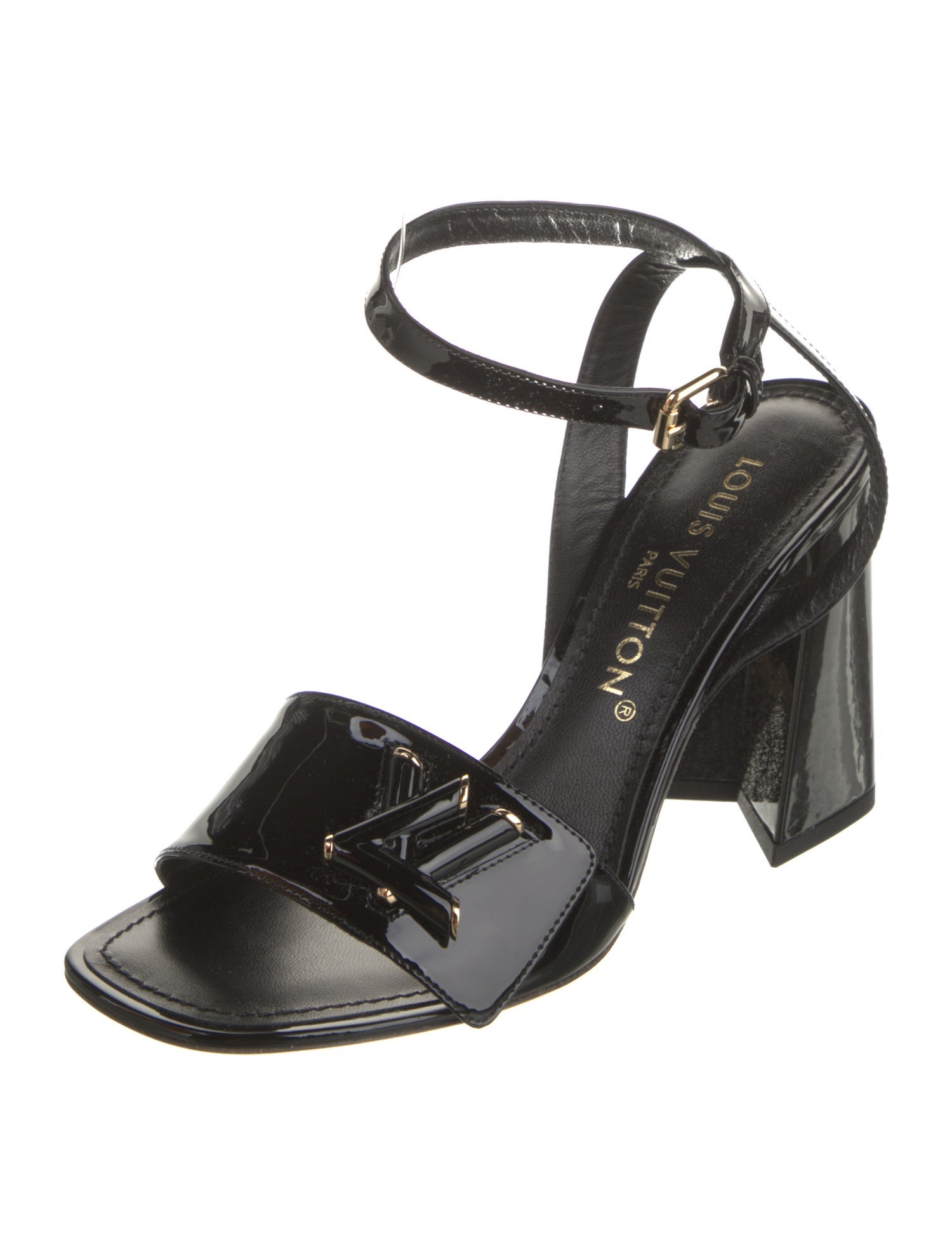 Louis Vuitton LV Monogram Patent Leather Sandals