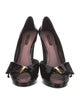 Louis Vuitton Patent Leather Bow Accents D'Orsay Pumps