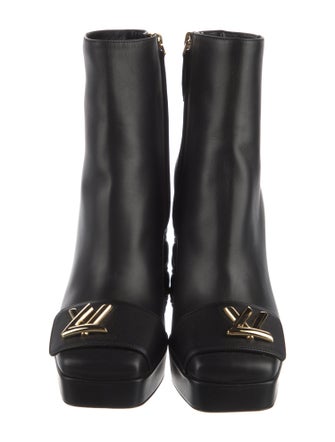 Louis Vuitton Signature Logo Leather Boots