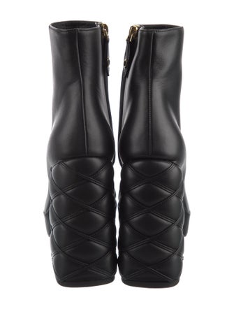 Louis Vuitton Signature Logo Leather Boots