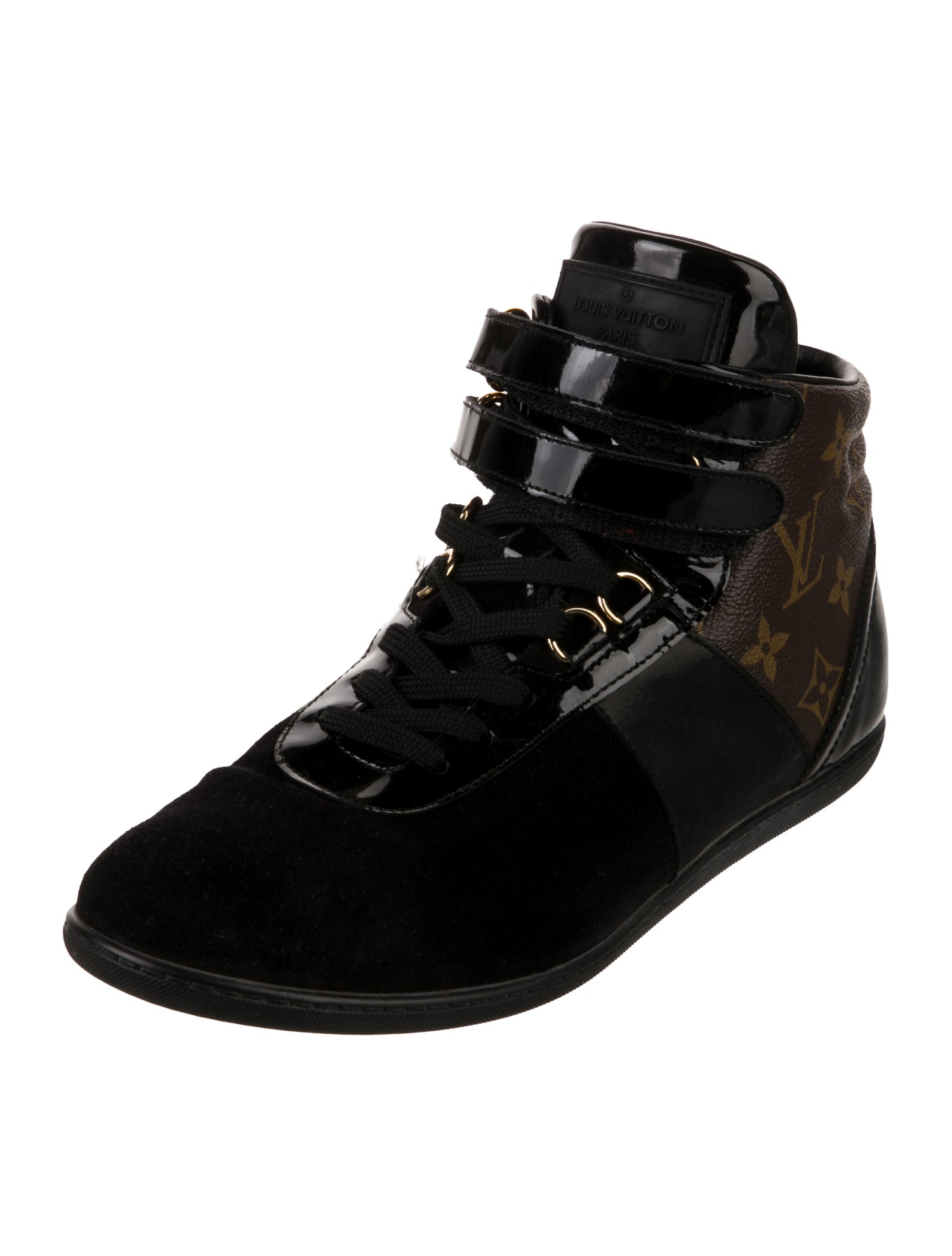 Louis Vuitton LV Monogram Suede Wedge Sneakers