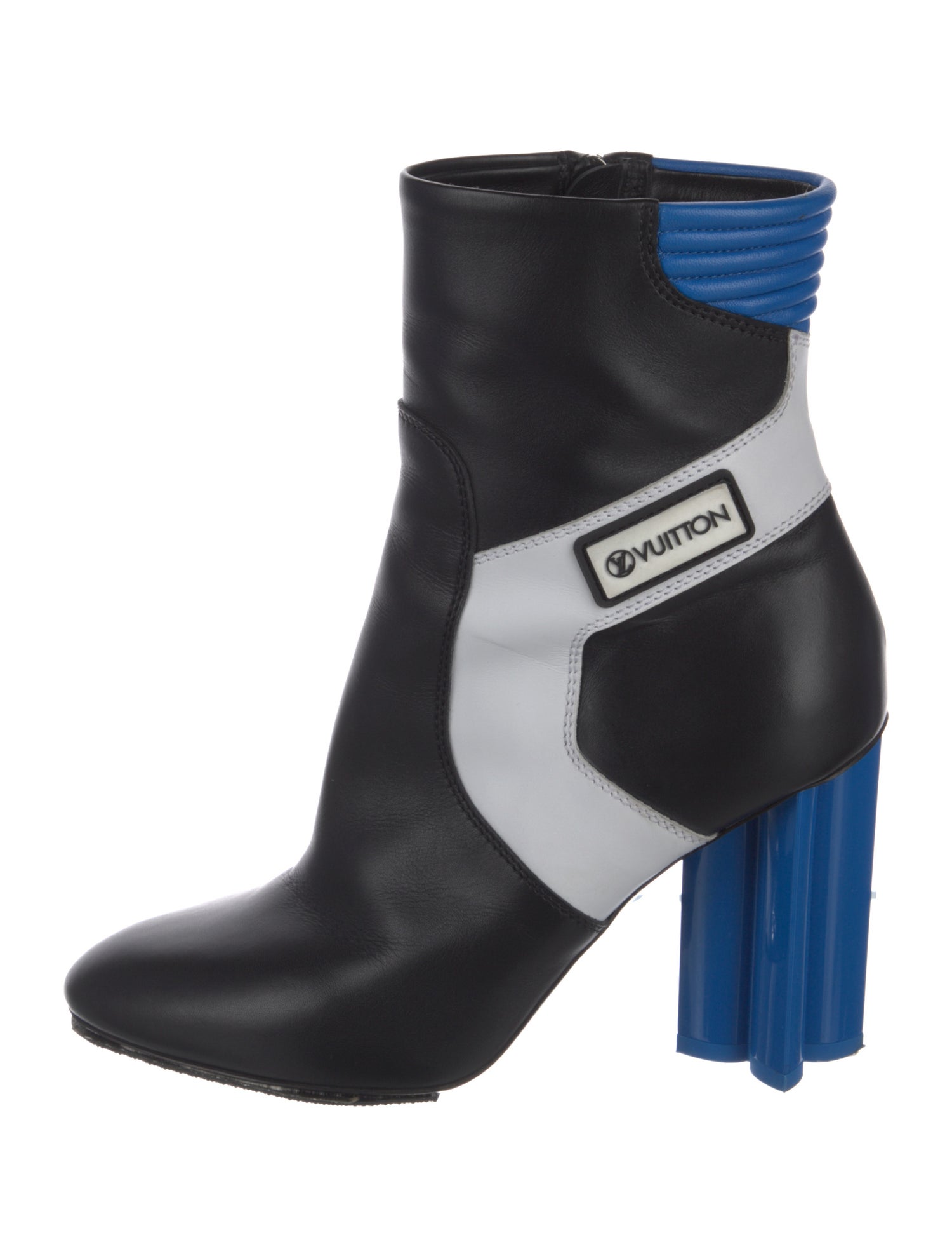 Louis Vuitton Leather Colorblock Pattern Boots