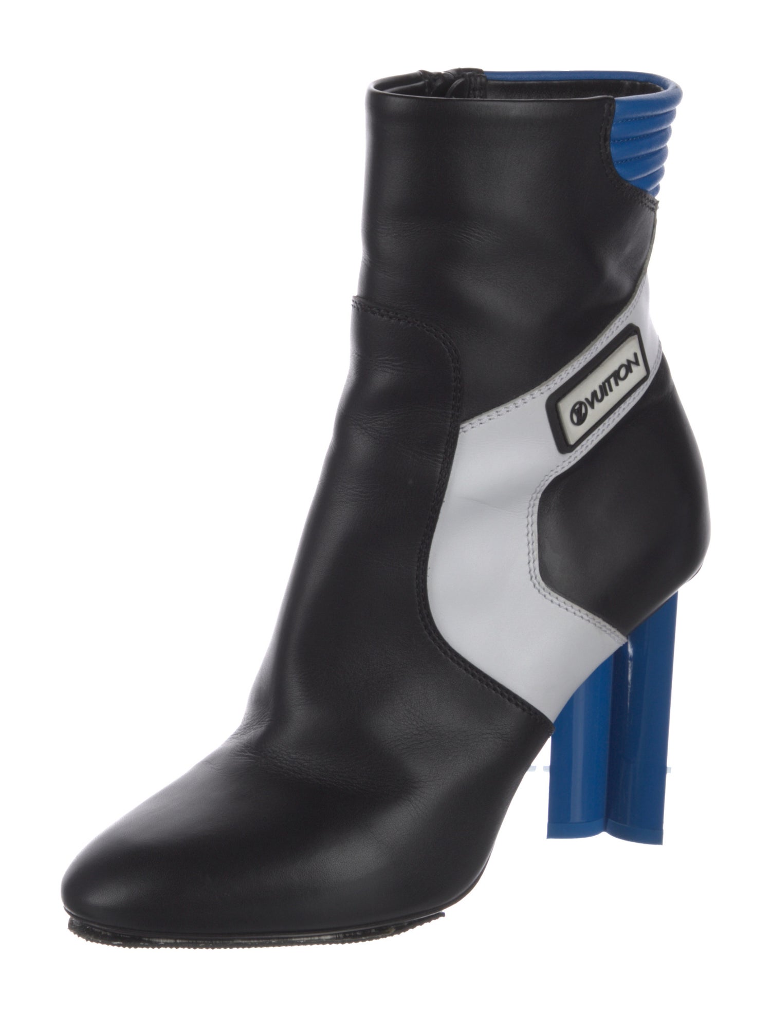 Louis Vuitton Leather Colorblock Pattern Boots