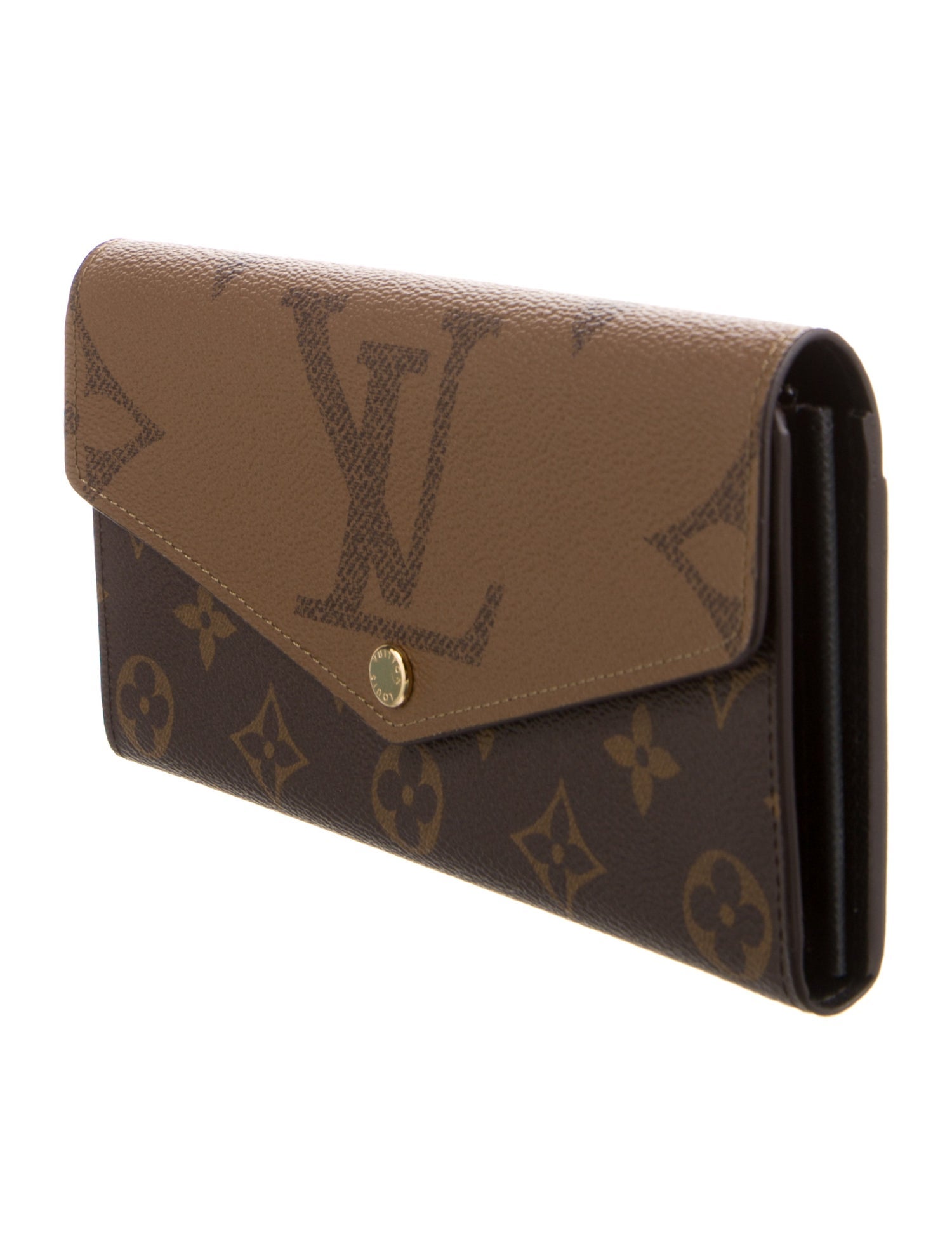 Louis Vuitton LV Monogram Coated Canvas Sarah Wallet