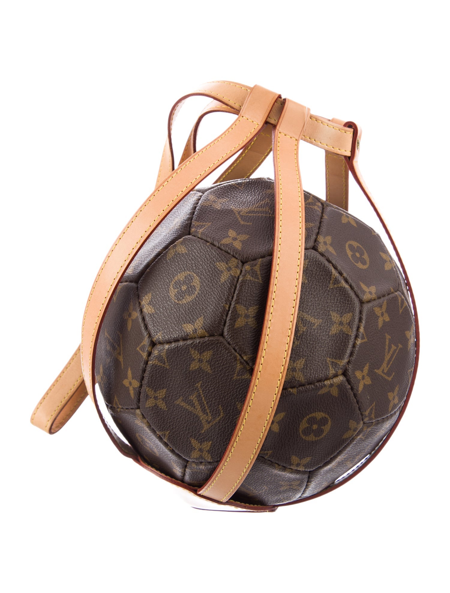 Louis Vuitton Vintage Monogram Special Edition World Cup 1998 Commemorative Soccer Ball & Carry Strap Set