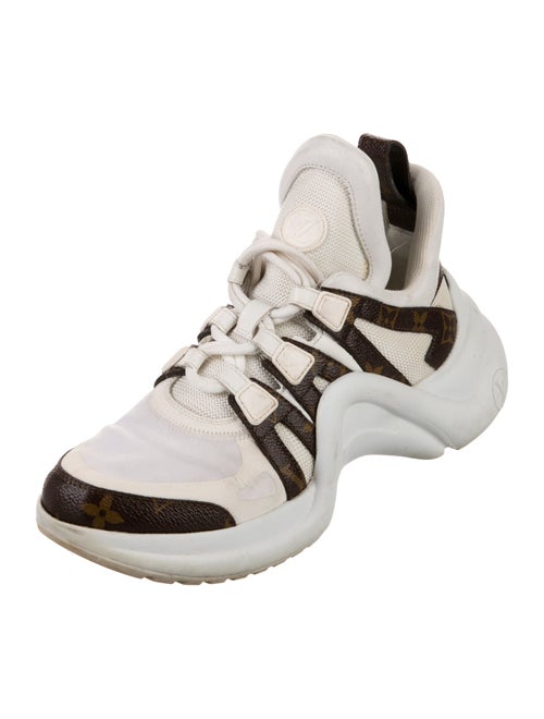 Louis Vuitton LV Monogram Leather Trim Embellishment Chunky Sneakers