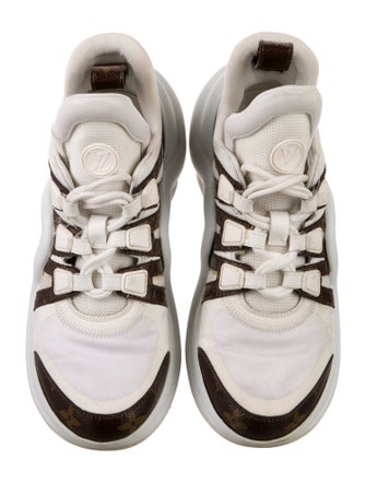 Louis Vuitton LV Monogram Leather Trim Embellishment Chunky Sneakers