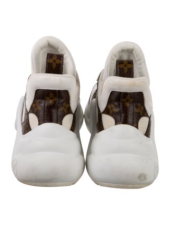 Louis Vuitton LV Monogram Leather Trim Embellishment Chunky Sneakers