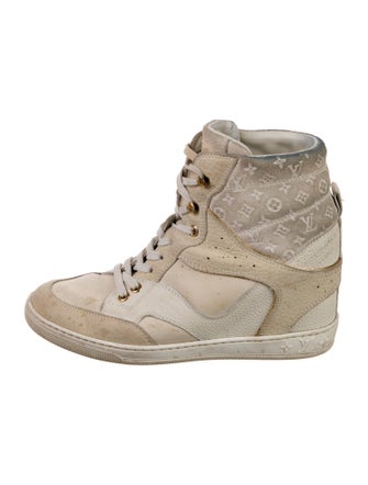 Louis Vuitton LV Monogram Leather Wedge Sneakers