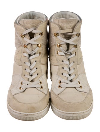 Louis Vuitton LV Monogram Leather Wedge Sneakers