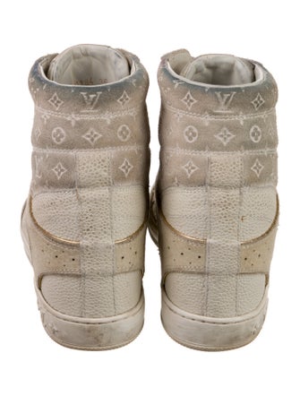 Louis Vuitton LV Monogram Leather Wedge Sneakers