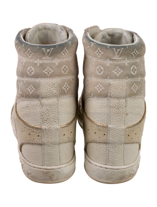 Louis Vuitton LV Monogram Leather Wedge Sneakers