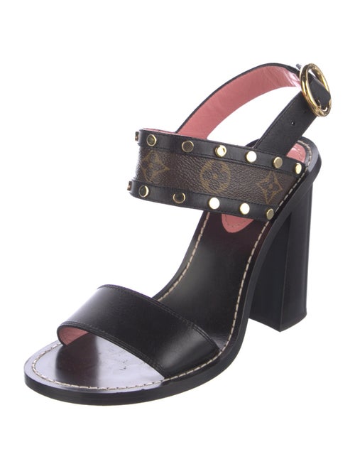 Louis Vuitton LV Monogram Leather Slingback Sandals