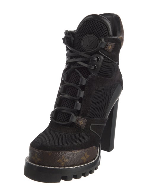 Louis Vuitton LV Monogram Suede Combat Boots