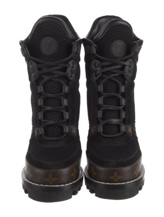 Louis Vuitton LV Monogram Suede Combat Boots
