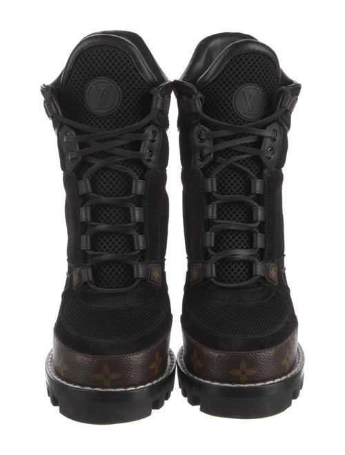 Louis Vuitton LV Monogram Suede Combat Boots
