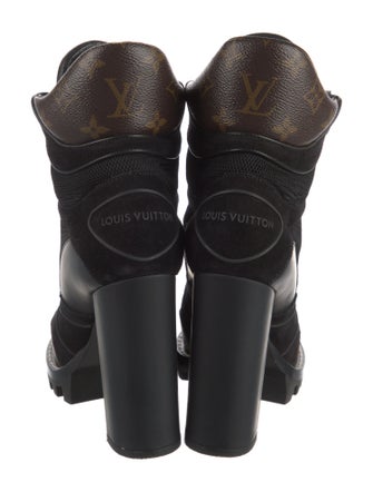 Louis Vuitton LV Monogram Suede Combat Boots