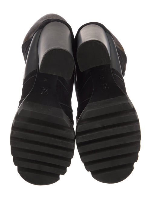 Louis Vuitton LV Monogram Suede Combat Boots