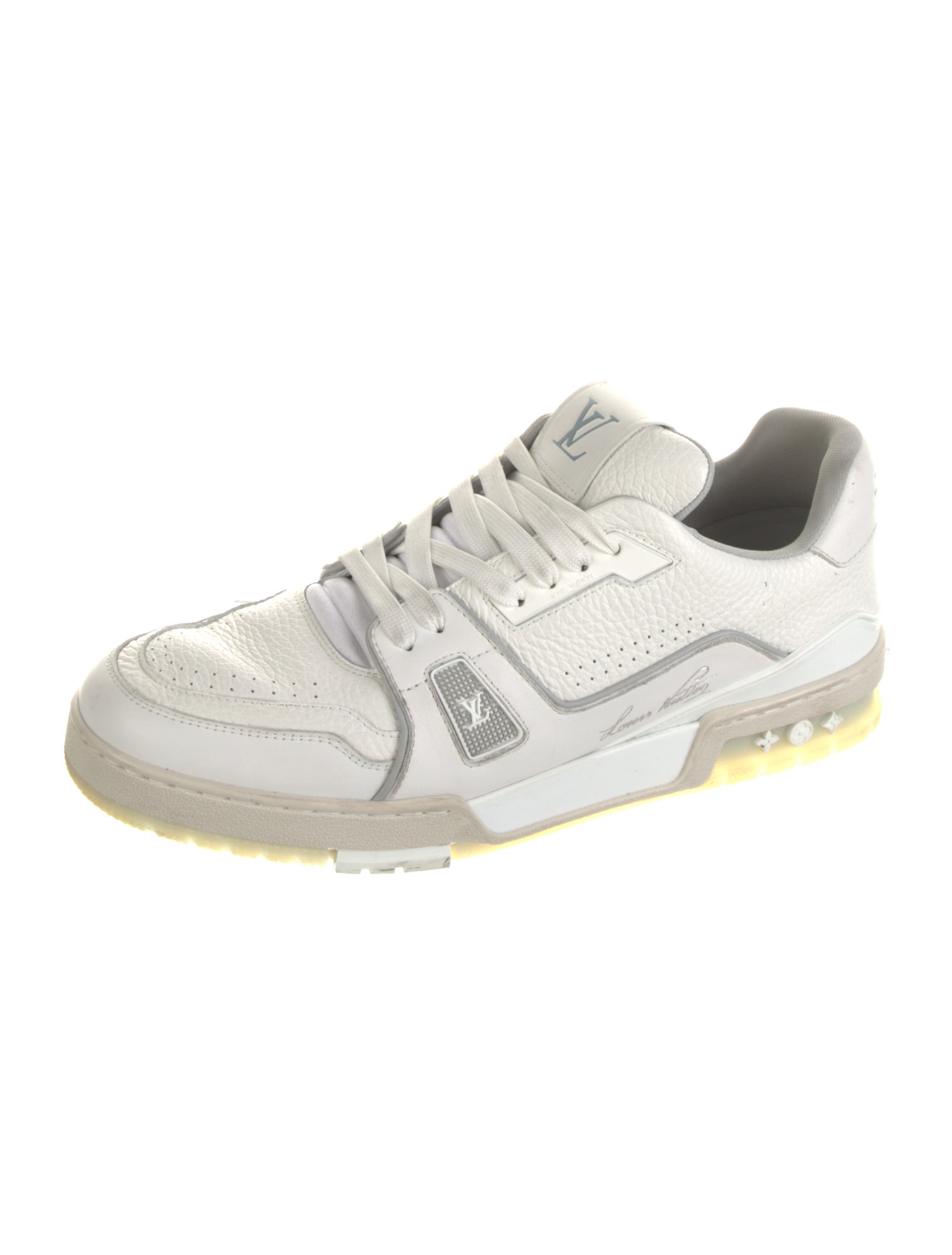 Louis Vuitton Signature Logo Leather Sneakers