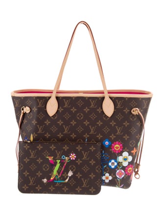 Louis Vuitton LV Monogram Flowers Neverfull w/Pouch MM 2025