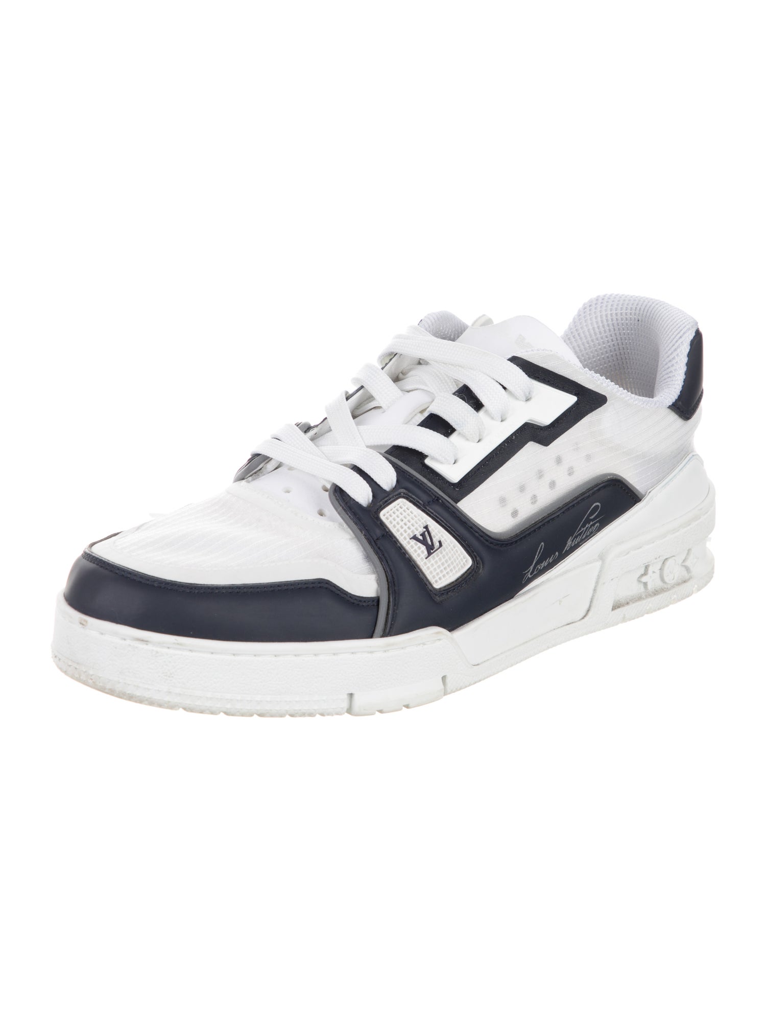 Louis Vuitton Leather Printed Athletic Sneakers