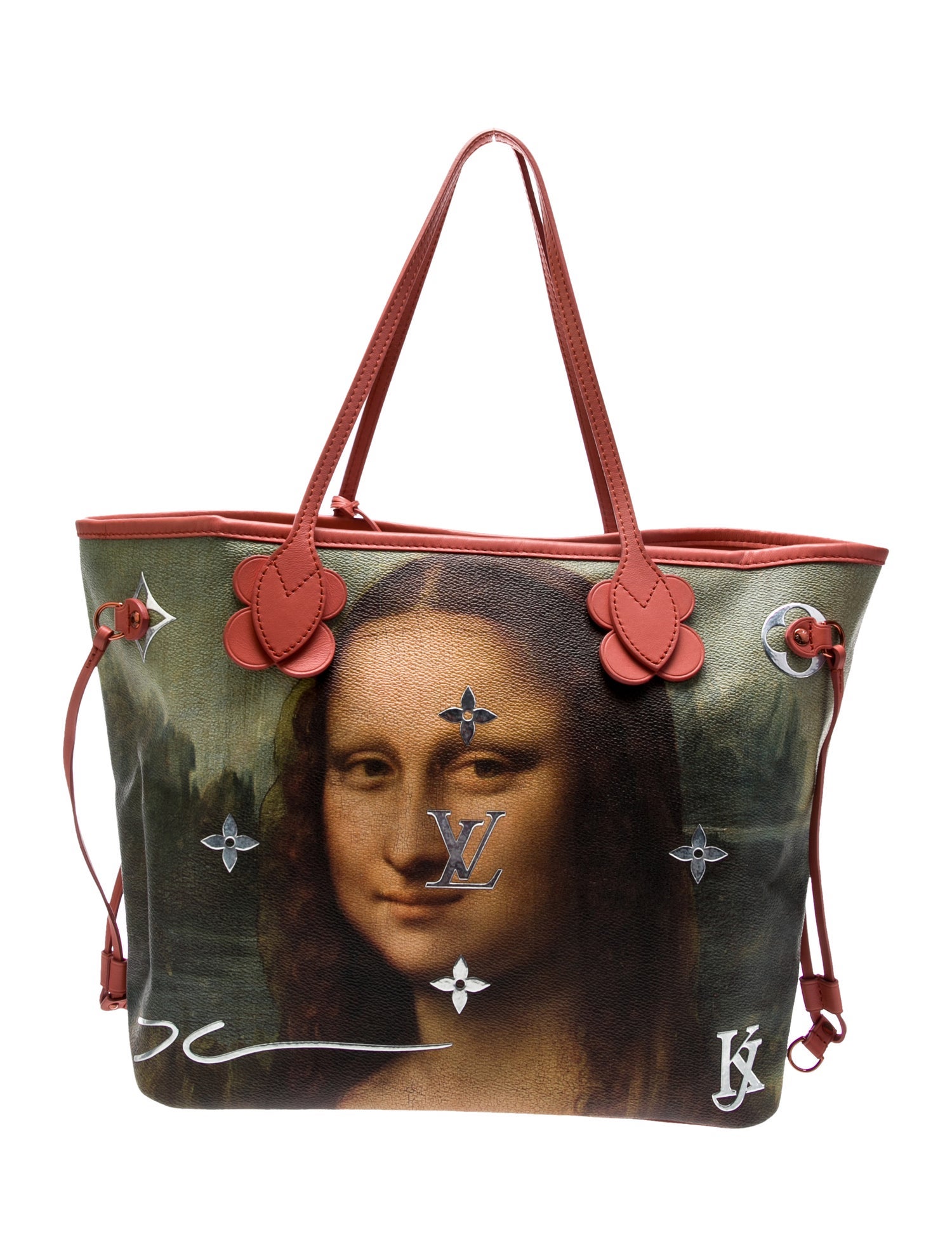 Louis Vuitton LV Monogram Masters Collection Da Vinci Neverfull w/Pouch MM