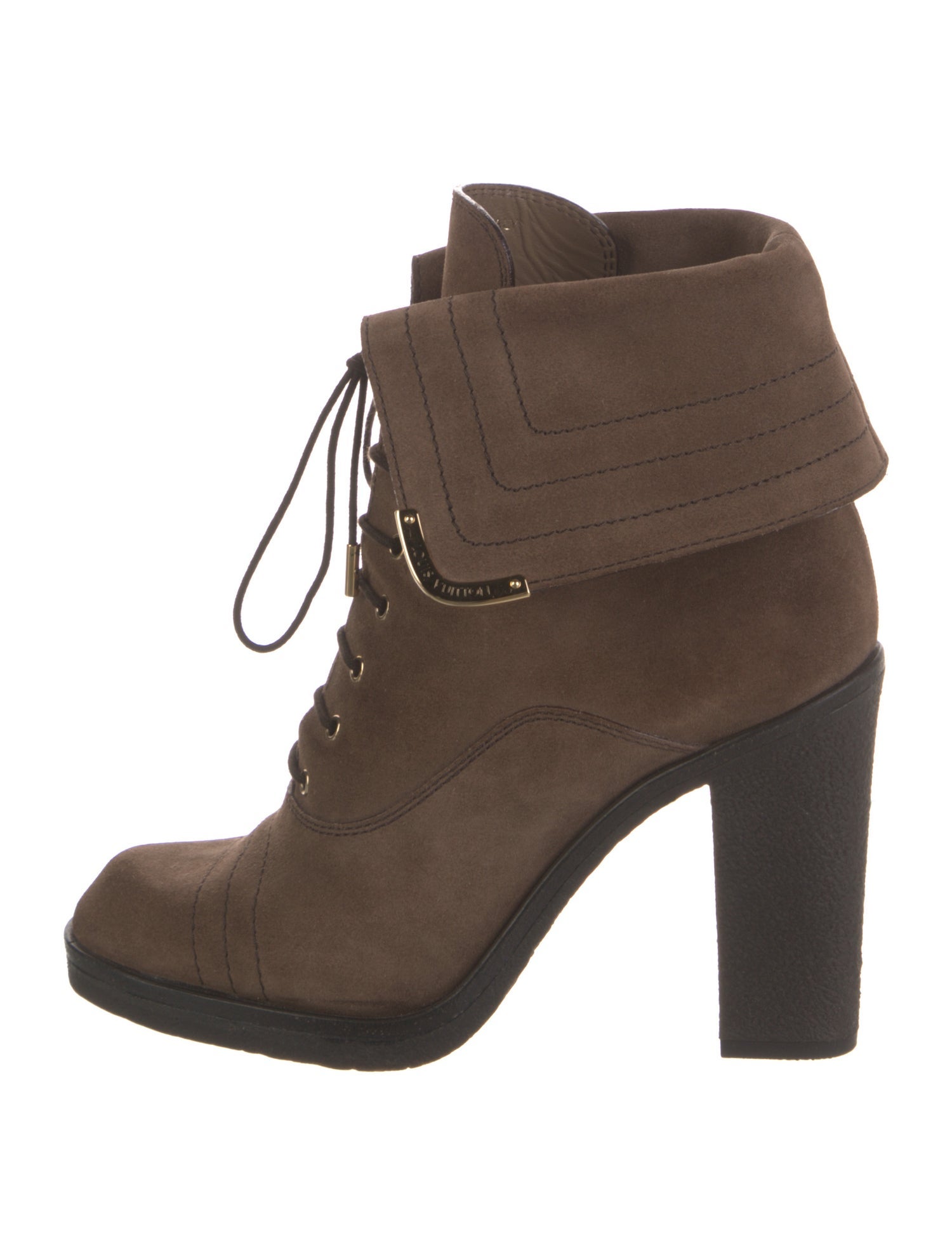 Louis Vuitton Suede Lace-Up Boots