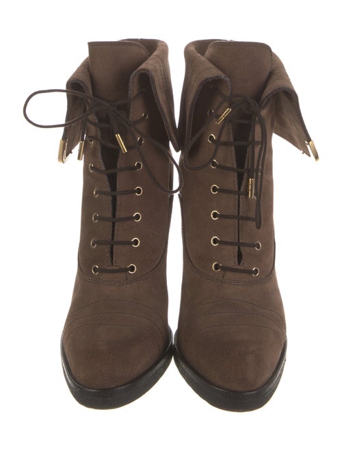 Louis Vuitton Suede Lace-Up Boots