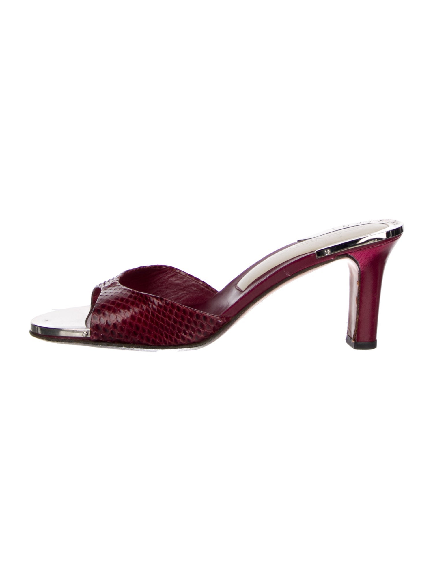 Louis Vuitton Snakeskin Slides